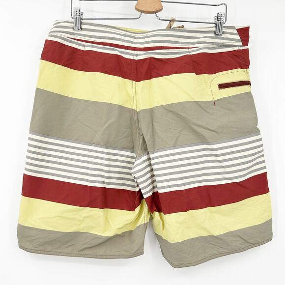 Patagonia Mens Beach Sea Wavefarer Striped Dive Swim Trunks Board Shorts Size 35 - Picture 8 of 8